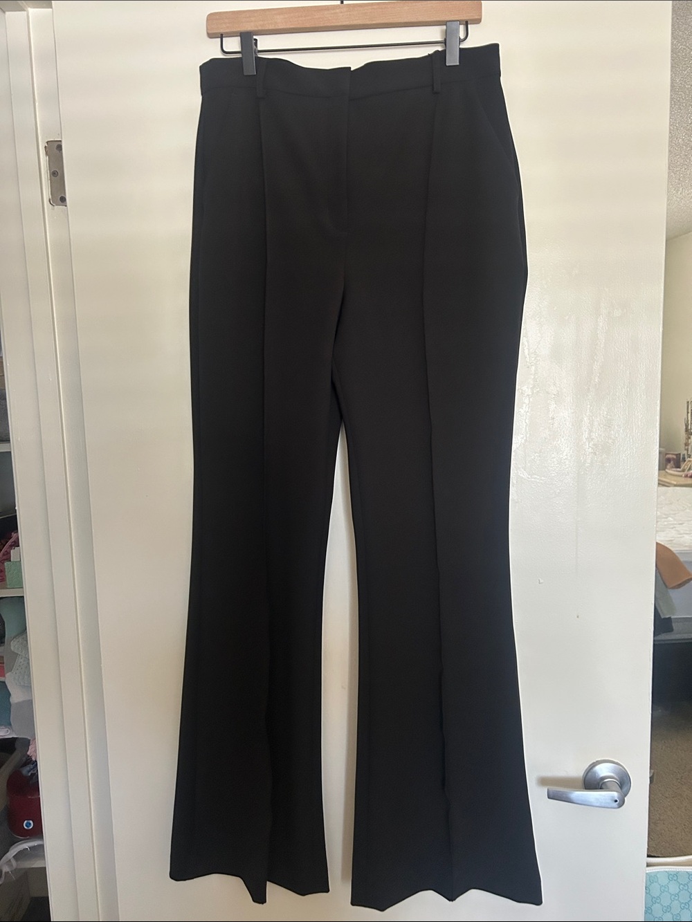 Express Black Boot‑Cut Dress Pants